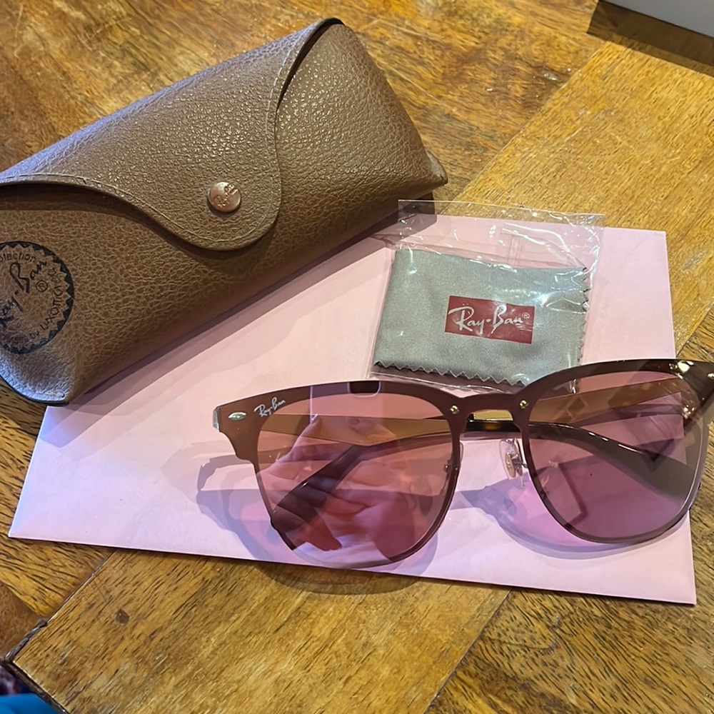 Never worn Ray-Ban Clubmaster Blaze Sunglasses